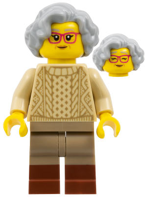 Preowned LEGO® Minifigure – BrickLink Designer Program adp161 (The Art of Chocolate Customer - Female, Tan Knit Cable Sweater