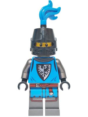 Preowned LEGO® Minifigure – BrickLink Designer Program adp176 (Forest Stronghold Black Falcon Soldier - Male, Pearl Dark Gray