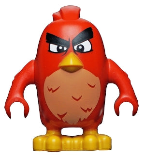 Preowned LEGO® Minifigure – The Angry Birds Movie ang005 Red Annoyed Left Eyebrow Raised