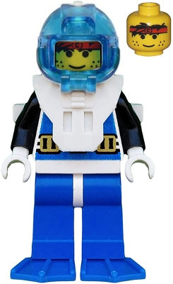 Preowned LEGO® Minifigure – Aquazone aqu001a Aquanaut 1 w/Blue Flippers