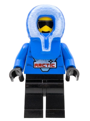 Preowned LEGO® Minifigure – Town arc005 Arctic Blue Blue Hood Black Legs