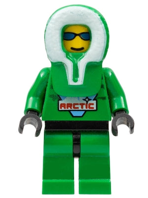 Preowned LEGO® Minifigure – Town arc008 Arctic Green Green Hood