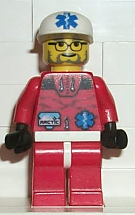 Preowned LEGO® Minifigure – Town arc009 Arctic Red Medic