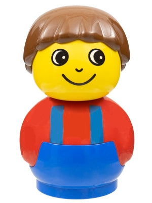 Preowned LEGO® Minifigure – Primo baby011 Primo Figure Boy w/Blue Base Red Top w/Blue Suspe