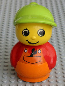 Preowned LEGO® Minifigure – Primo baby016 Primo Figure Boy w/Orange Base Red Top w/Orange O