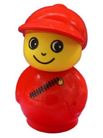 Preowned LEGO® Minifigure – Primo baby018 Primo Figure Boy w/Red Base Red Top w/Diagonal Zi