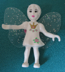 Preowned LEGO® Minifigure – Belville belvfairy07a Belville Fairy White w/Flowers and Crown