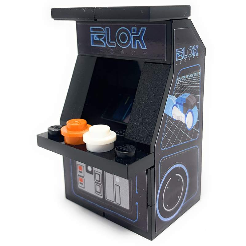 Brickshow Shop Custom BLOK Legacy Arcade Machine made using LEGO parts Building Kit
