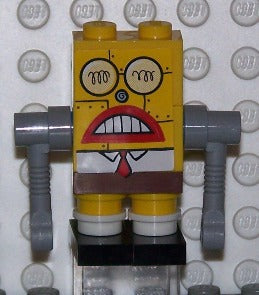Preowned LEGO® Minifigure – SpongeBob SquarePants bob009s Robot SpongeBob w/Sticker