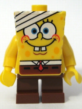Preowned LEGO® Minifigure – SpongeBob SquarePants bob016 SpongeBob Bandage on Head