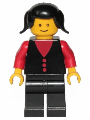 LEGO® Minifigure Town but001 Shirt w/3 Buttons Red Red Arms Black Legs Black Pig