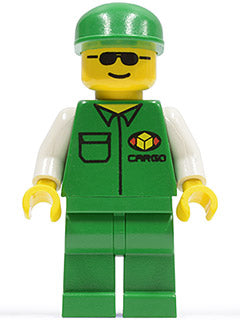 Preowned LEGO® Minifigure – Town car003 Cargo Green Shirt Green Legs Green Cap