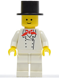 Preowned LEGO® Minifigure – Town chef003 Chef White Legs Standard Grin Black Top Hat