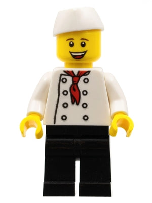 Preowned LEGO® Minifigure – Town chef027 Chef Black Legs Open Mouth Smile LEGO® HOUSE Home