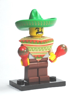 LEGO® Collectible Minifigure Series 2 – col02-1 Mariachi/Maraca Man Set Complete Set with Stand & Accessories