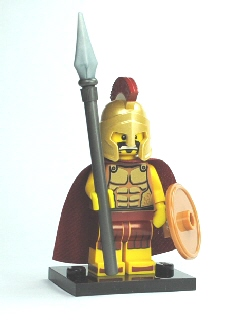 LEGO® Collectible Minifigure Series 2 – col02-2 Spartan Warrior set w/Stand & Acces Complete Set with Stand & Accessories