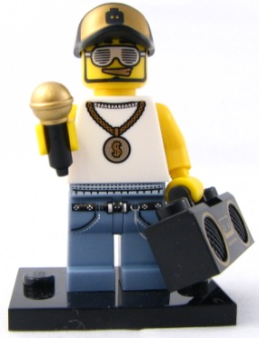 LEGO® Collectible Minifigure Series 3 – Rapper set w/Stand & Acces (col03-15) Complete Set with Stand & Accessories