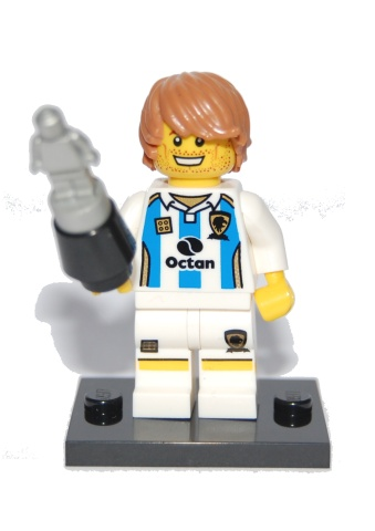 LEGO® Collectible Minifigure Series 4 – Soccer Player set w/Stand & Acces (col04-11) Complete Set with Stand & Accessories