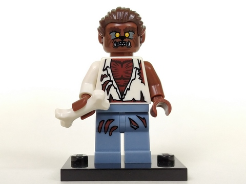 LEGO® Collectible Minifigure Series 4 – Werewolf set w/Stand & Acces (col04-12) Complete Set with Stand & Accessories