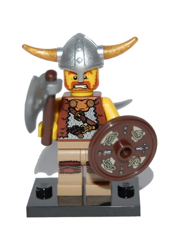 LEGO® Collectible Minifigure Series 4 – col04-6 Viking set w/Stand & Acces Complete Set with Stand & Accessories