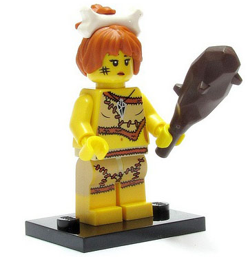 LEGO® Collectible Minifigure Series 5 – col05-5 Cave Woman set w/Stand & Acces Complete Set with Stand & Accessories