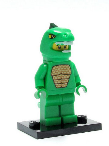 LEGO® Collectible Minifigure Series 5 – col05-6 Lizard Man set w/Stand & Acces Complete Set with Stand & Accessories