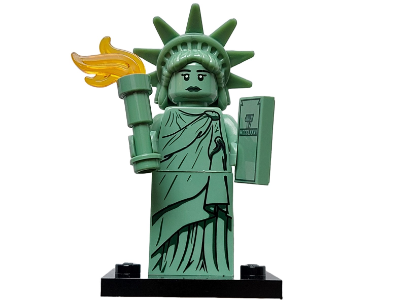 LEGO® Collectible Minifigure Series 6 – col06-4 Lady Liberty set w/Stand & Acces Complete Set with Stand & Accessories
