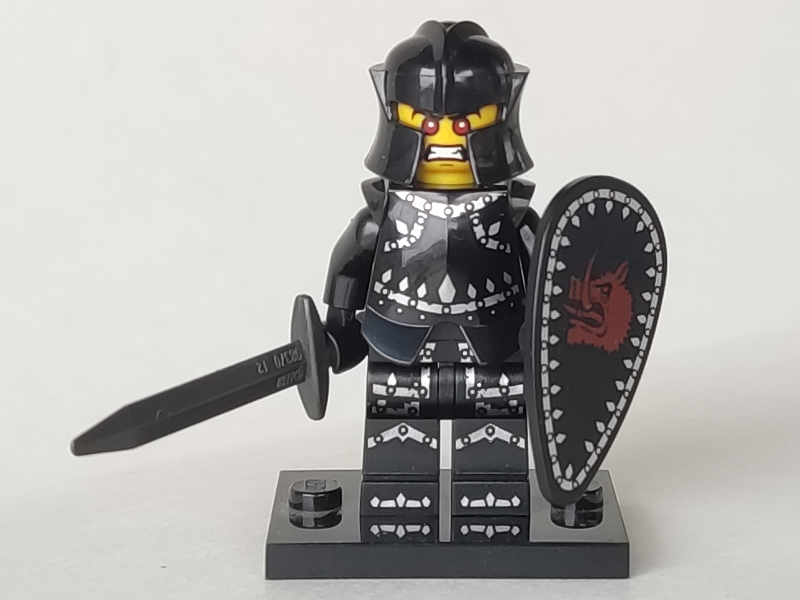 LEGO® Collectible Minifigure Series 7 – Evil Knight set w/Stand & Acces (col07-14) Complete Set with Stand & Accessories