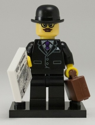 LEGO® Collectible Minifigure Series 8 – col08-8 Businessman set w/Stand & Acces Complete Set with Stand & Accessories