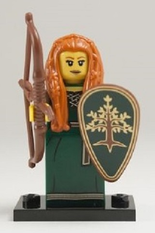 LEGO® Collectible Minifigure Series 9 – Forest Maiden set w/Stand & Acces (col09-15) Complete Set with Stand & Accessories