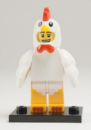 LEGO® Collectible Minifigure Series 9 – col09-7 Chicken Suit Guy set w/Stand & Acces Complete Set with Stand & Accessories