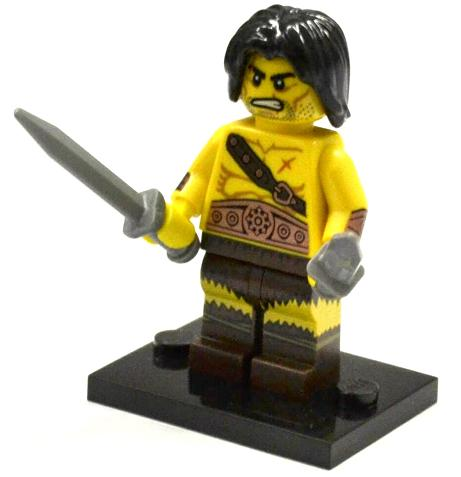 LEGO® Collectible Minifigure Series 11 – col11-1 Barbarian Set w/Stand & Access Complete Set with Stand & Accessories