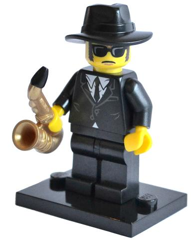 LEGO® Collectible Minifigure Series 11 – Saxophone Player Set (col11-12) Complete Set with Stand & Accessories