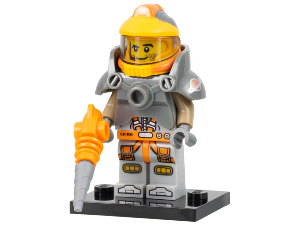 LEGO® Collectible Minifigure Series 12 – col12-6 Space Miner set w/Stand & Acces Complete Set with Stand & Accessories