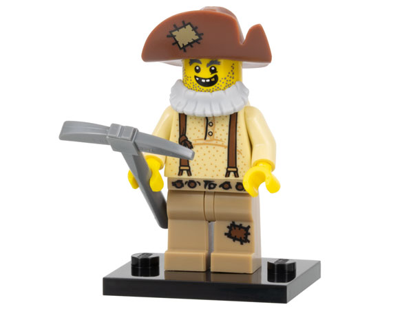 LEGO® Collectible Minifigure Series 12 – col12-8 Prospector set w/Stand & Acces Complete Set with Stand & Accessories