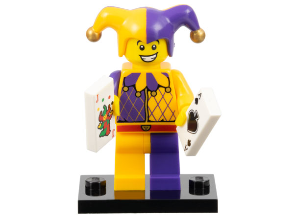 LEGO® Collectible Minifigure Series 12 – col12-9 Jester set w/Stand & Acces Complete Set with Stand & Accessories
