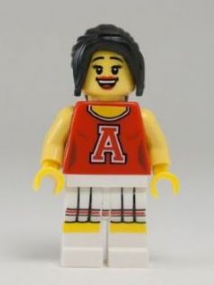 Preowned LEGO® Minifigure – col125 Red Cheerleader Series 8