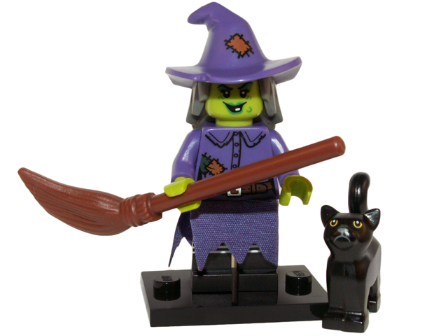 LEGO® Collectible Minifigure Series 14 – col14-4 Wacky Witch  set w/Stand & Acces Complete Set with Stand & Accessories