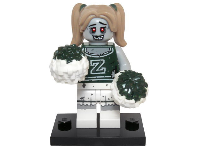 LEGO® Collectible Minifigure Series 14 – col14-8 Zombie Cheerleader  set w/Stand & Acces Complete Set