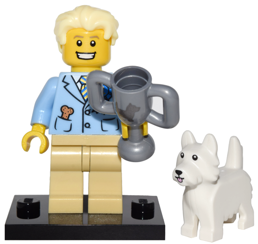 LEGO® Collectible Minifigure Series 16 – Dog Show Winner set w/Stand & Acces (col16-12) Complete Set