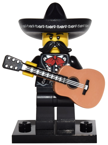 LEGO® Collectible Minifigure Series 16 – Mariachi set w/Stand & Acces (col16-13) Complete Set with Stand & Accessories