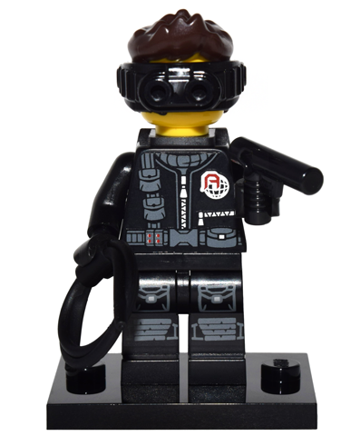 LEGO® Collectible Minifigure Series 16 – Spy set w/Stand & Acces (col16-14) Complete Set with Stand & Accessories