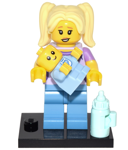 LEGO® Collectible Minifigure Series 16 – Babysitter set w/Stand & Acces (col16-16) Complete Set with Stand & Accessories