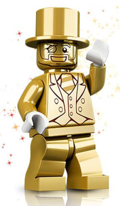 Preowned LEGO® Minifigure – Series 10 col161 Mr. Gold Series 10