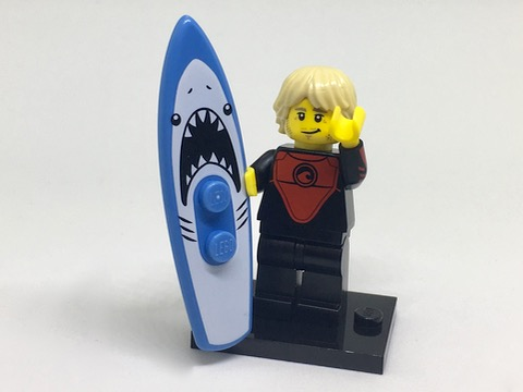 LEGO® Collectible Minifigure Series 17 – col17-1 Pro Surfer set w/Stand & Acces Complete Set with Stand & Accessories