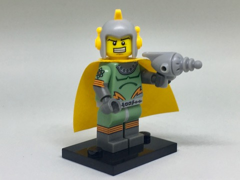 LEGO® Collectible Minifigure Series 17 – Retro Space Hero set w/Stand & Acces (col17-11) Complete Set