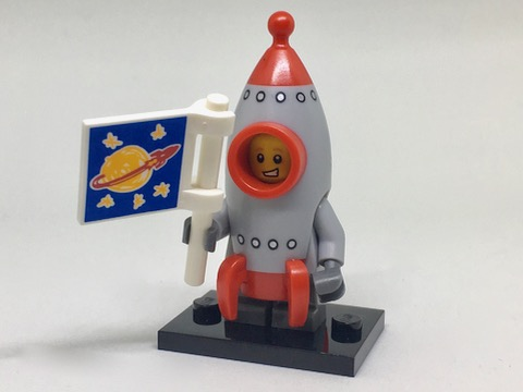LEGO® Collectible Minifigure Series 17 – Rocket Boy set w/Stand & Acces (col17-13) Complete Set with Stand & Accessories