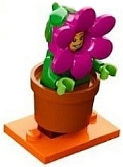 LEGO® Collectible Minifigure Series 18 – Flowerpot Girl set w/Stand & Acces (col18-14) Complete Set with Stand & Accessories