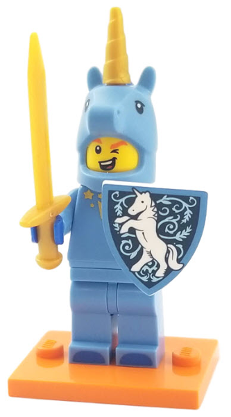 LEGO® Collectible Minifigure Series 18 – Unicorn Guy set w/Stand & Acces (col18-17) Complete Set with Stand & Accessories