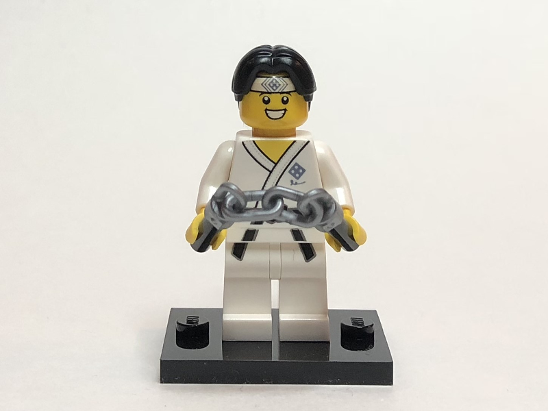 LEGO® Collectible Minifigure Series 20 – Martial Arts Boy set w/Stand & Acces (col20-10) Complete Set